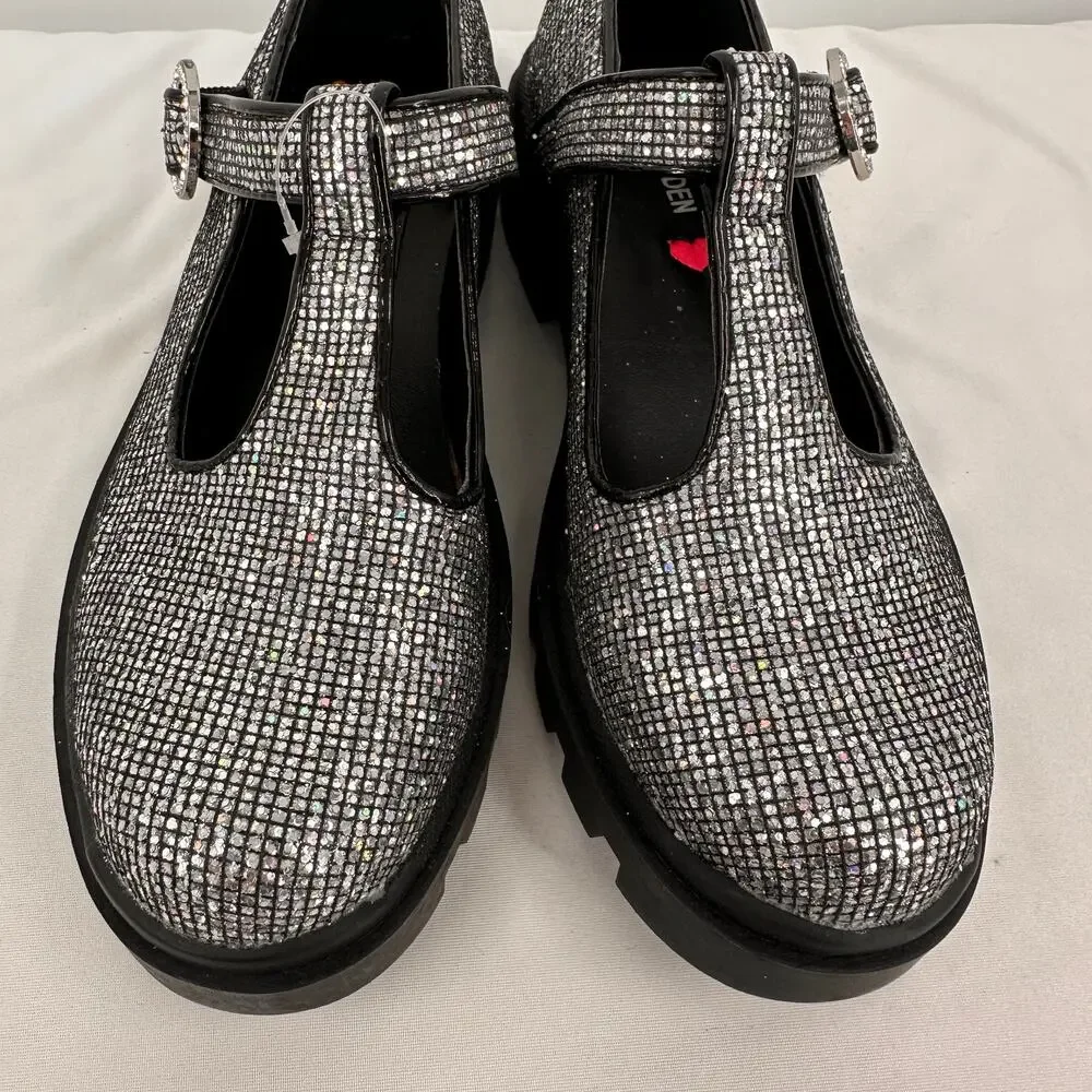 Steve Madden Girls Suzey Sparkle Mary Jane Shoes Size 2
